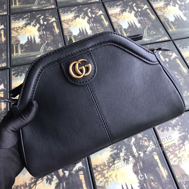 Gucci包 古馳女包 524620黑皮 Gucci新款手提包  gudj1082
